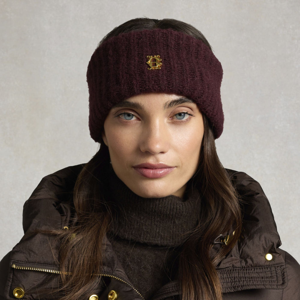 Holland Cooper Ladies Knitted Headband - Merlot