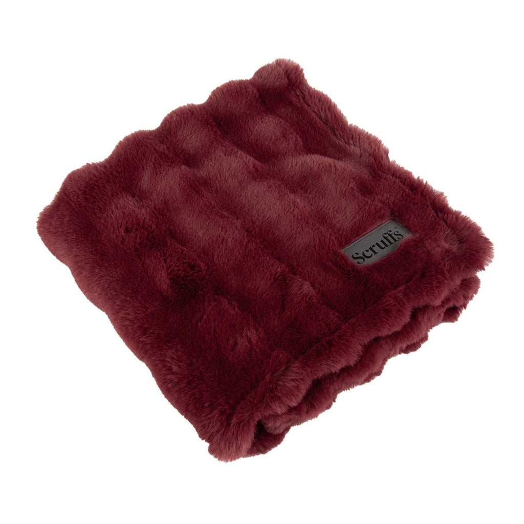 Scruffs Festive Fur Blanket - Burgundy