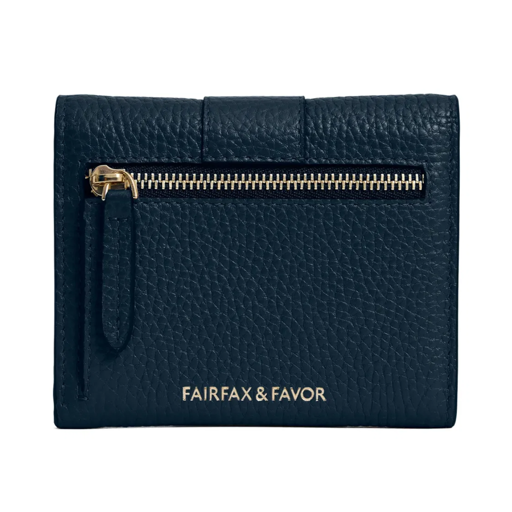 Fairfax & Favor Langford Button Purse - Teal Leather
