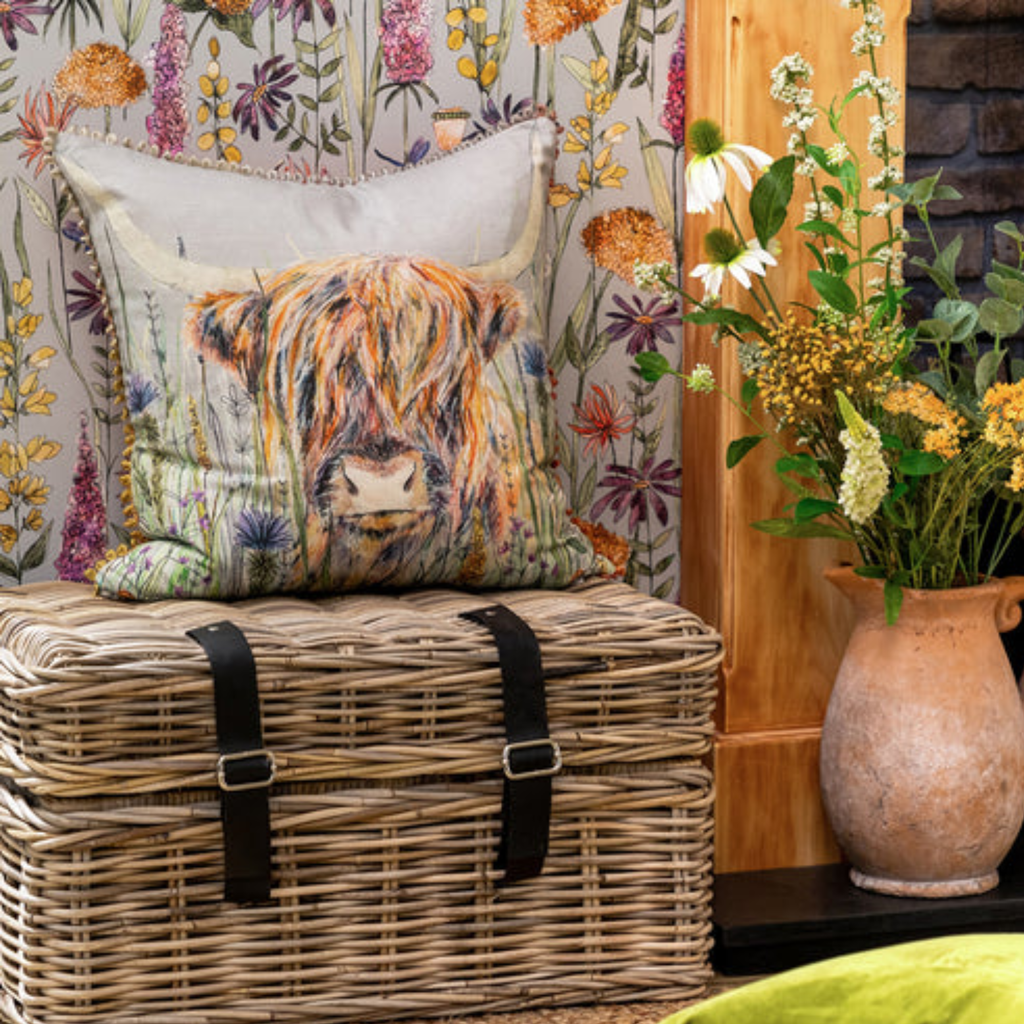 Voyage Maison Alfie Printed Cushion - Silver