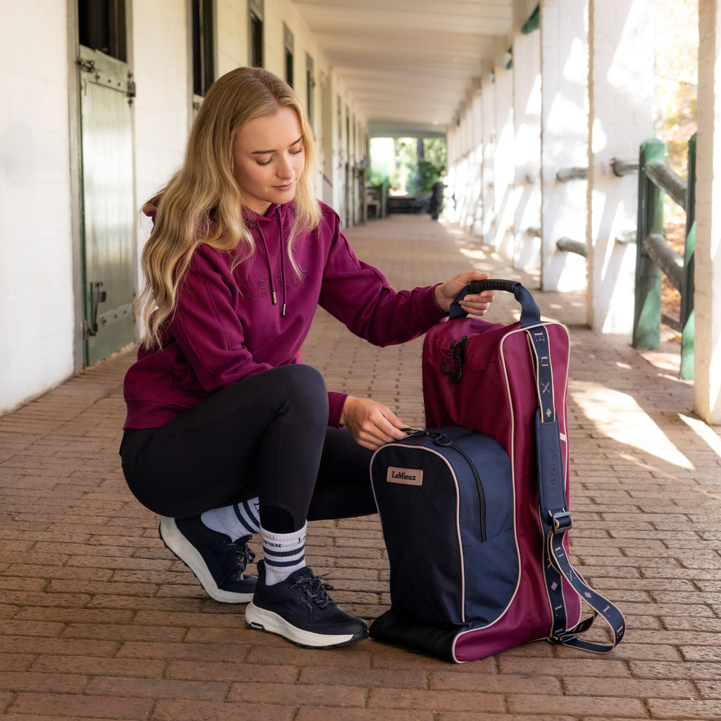 LeMieux Boot & Hat Bag - Blackberry