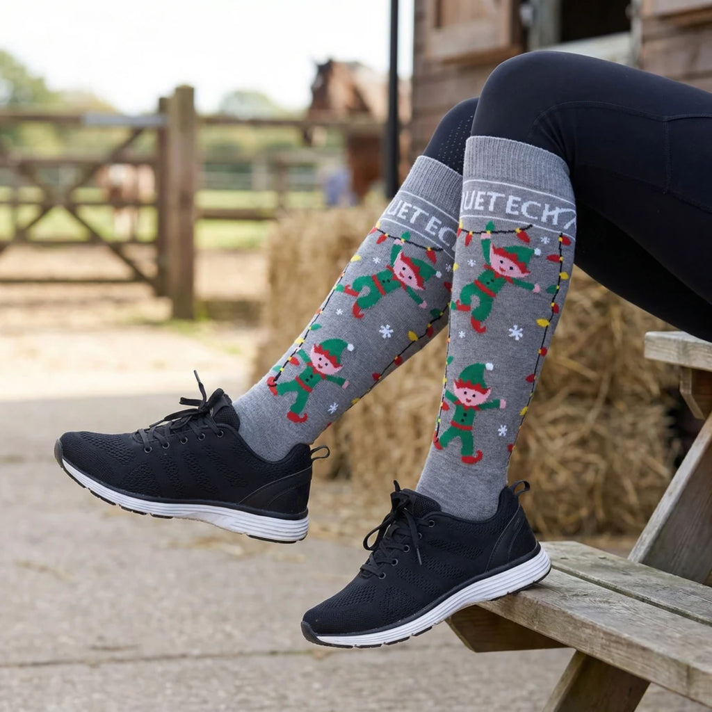 Equetech Cheeky Elf Riding Socks - Grey