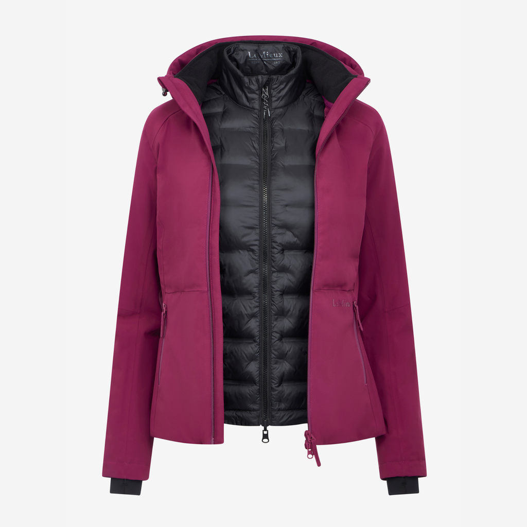 LeMIeux Ladies Brooke 3 in 1 Waterproof Hybrid Jacket - Blackberry