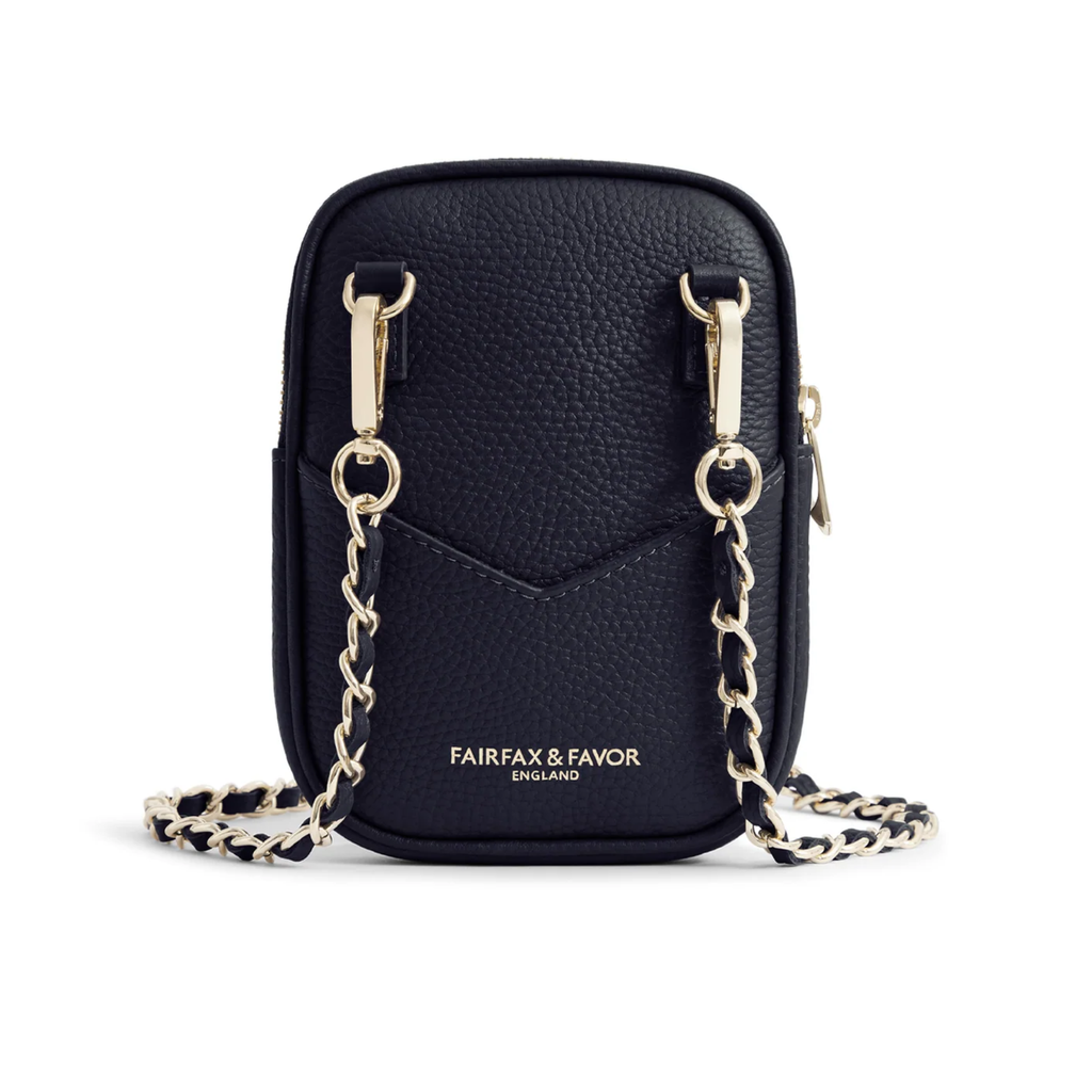 Fairfax and Favor Mini Finsbury Cross Body Bag - Navy Suede