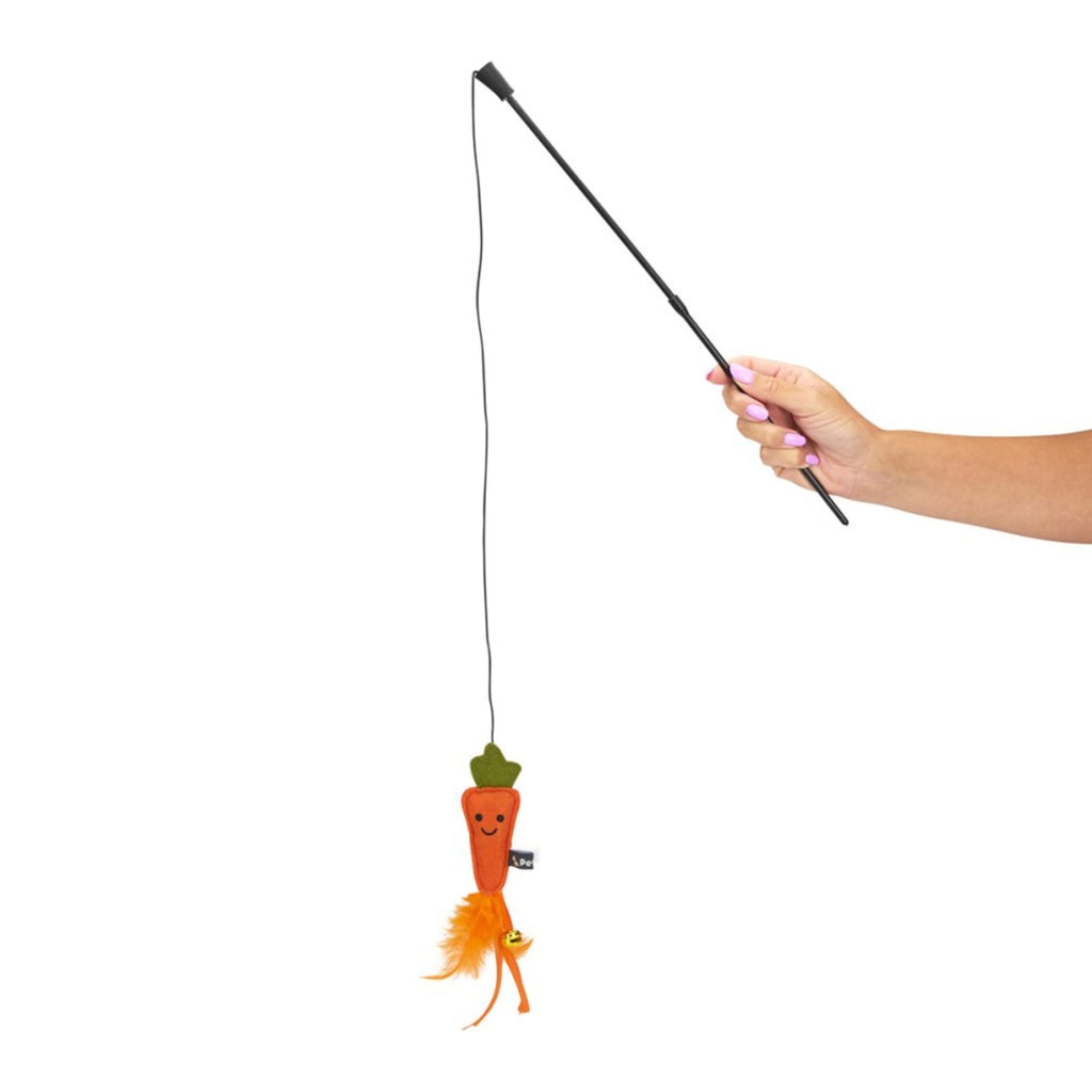Petface Foodie Faces Felt Carrot Christmas Cat Teaser Toy