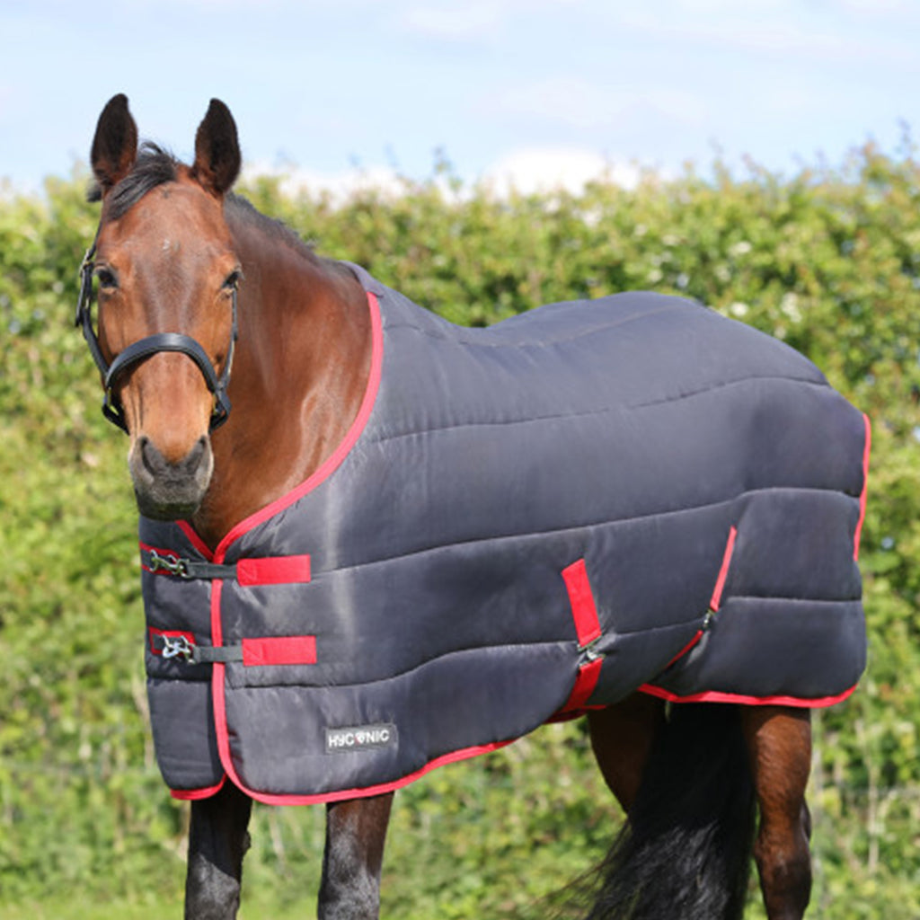 HyCONIC 250g Stable Rug - Charcoal/Red