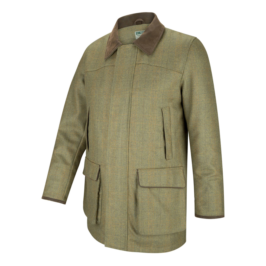 Hoggs of Fife Mens Kinloch Technical Tweed Field Coat - Autumn Bracken