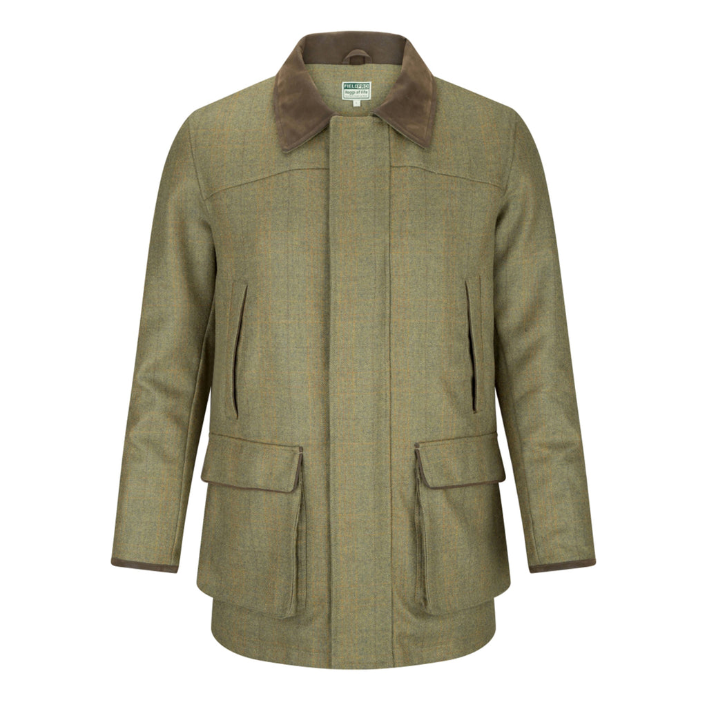 Hoggs of Fife Mens Kinloch Technical Tweed Field Coat - Autumn Bracken