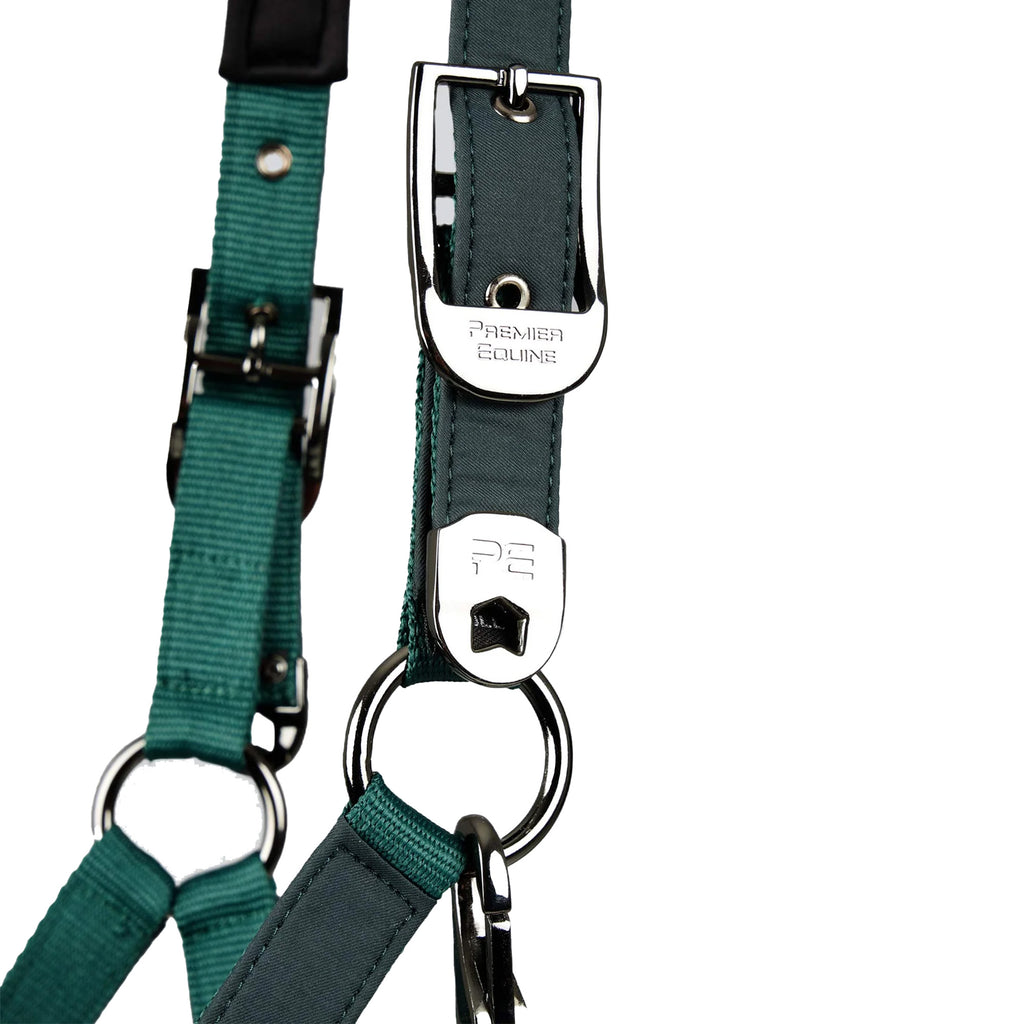 Premier Equine Duco Padded Head Collar with Lead Rope - Green