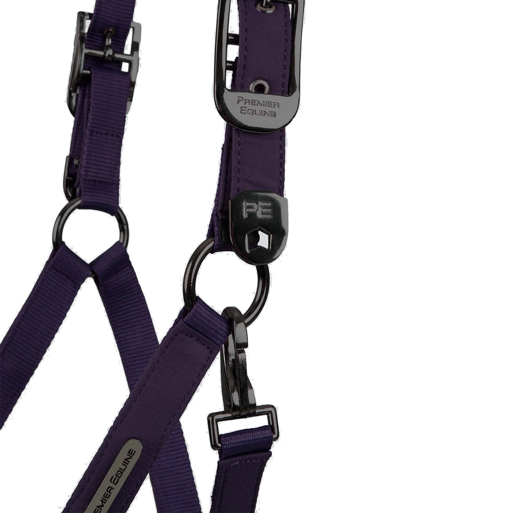 Premier Equine Duco Padded Head Collar with Lead Rope - Grape