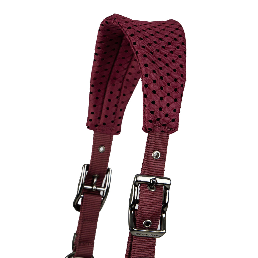 Premier Equine Necto 3D Mesh Head Collar with Lead Rope - Burgundy