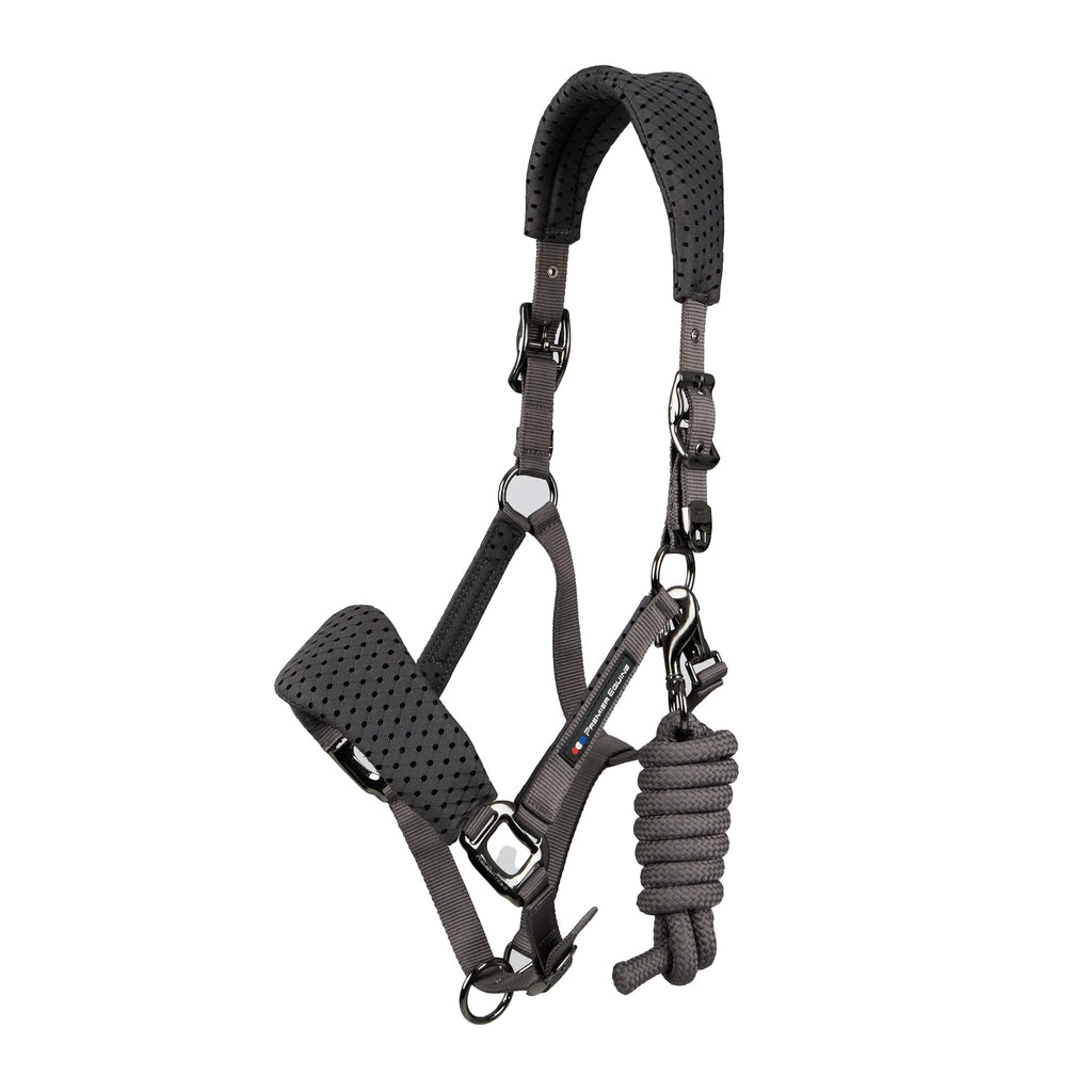 Premier Equine Necto 3D Mesh Head Collar with Lead Rope - Grey