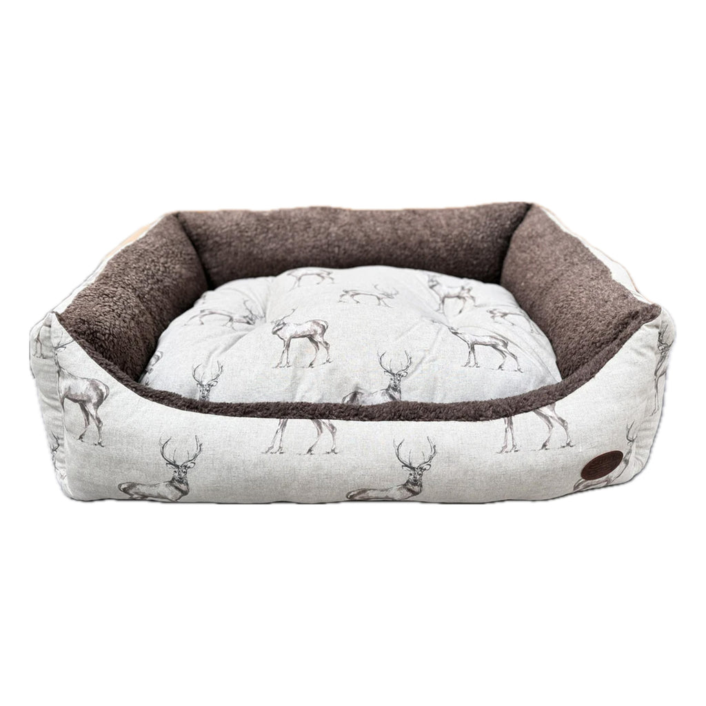 Snug and Cosy Rectangle Bed - Moorland Stag