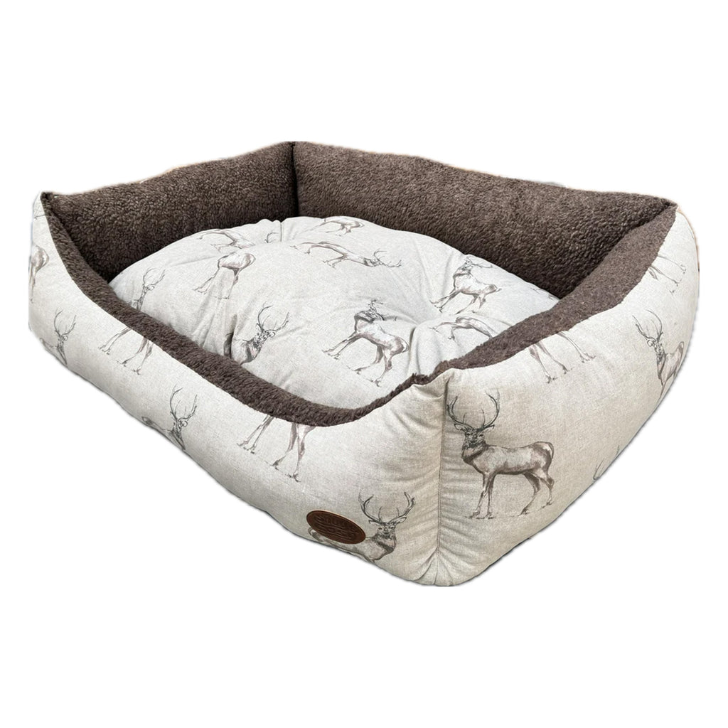 Snug and Cosy Rectangle Bed - Moorland Stag