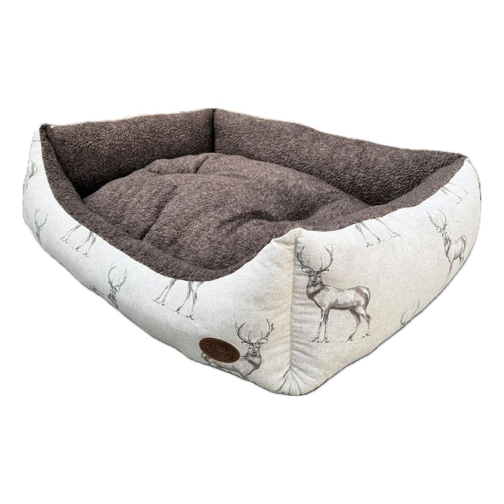 Snug and Cosy Rectangle Bed - Moorland Stag