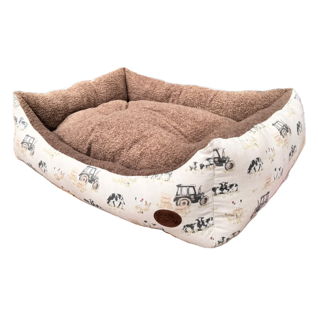 Snug and Cosy Farmyard Rectangle Bed - Cream