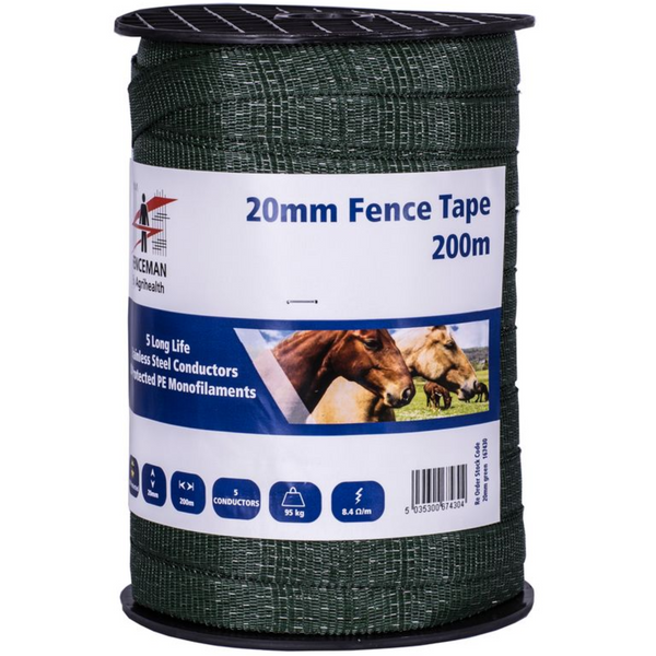Fenceman Tape 20mm Green 200m