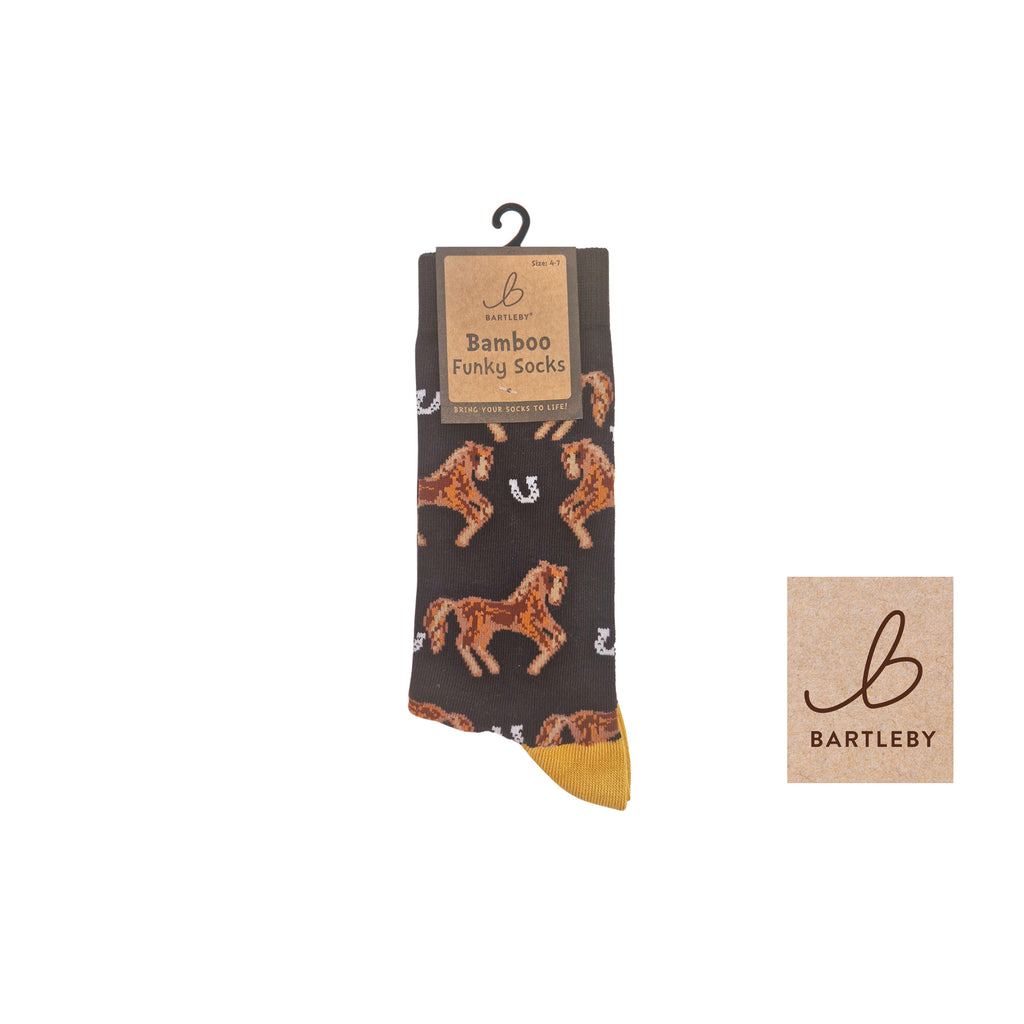 Bartleby Ladies Funky Bamboo Socks - Country Horse