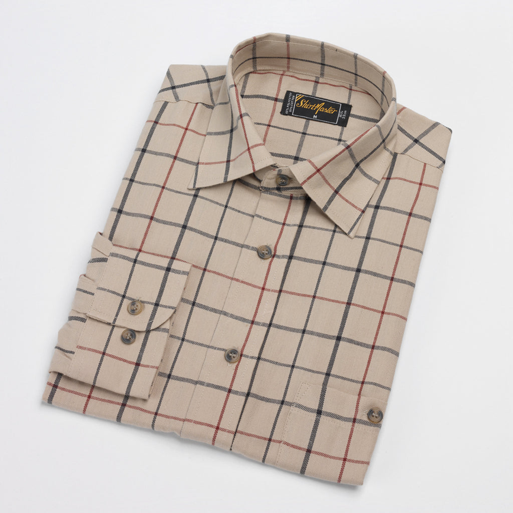 ShirtMaster Mens Romsey Shirt - Biscuit