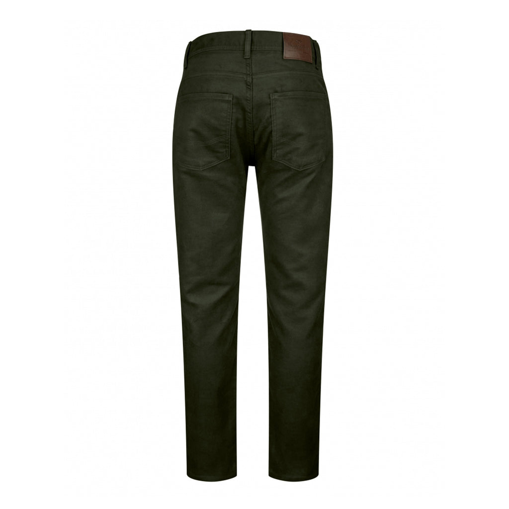 Hoggs of Fife Mens Carrick Technical Stretch Moleskin Jean - Olive