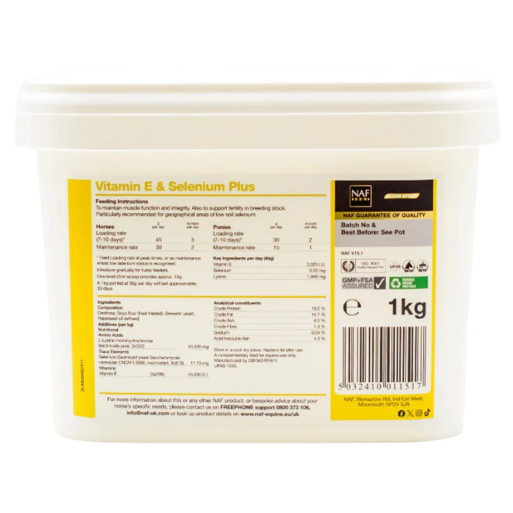 NAF Vitamin E and Selenium Plus - 1kg