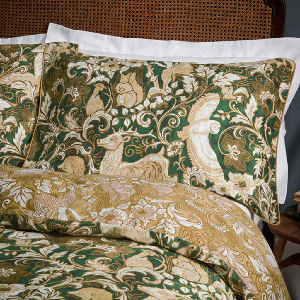 Harewood Cotton Duvet Cover Set - Emerald