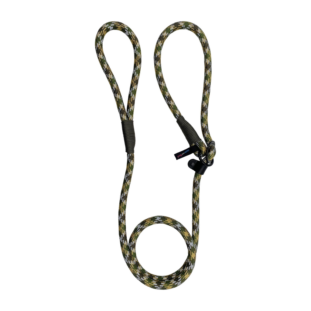 Hem and Boo High Performance Rope Slip Lead - Khaki/Grey