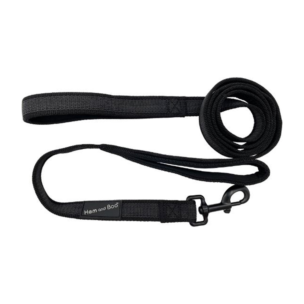 Hem and Boo Non Slip Double Handle Lead - Black