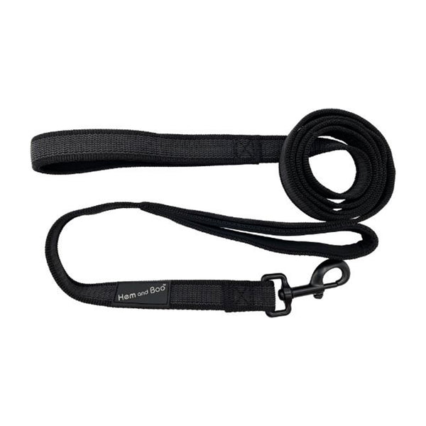 Hem and Boo Non Slip Double Handle Lead - Black