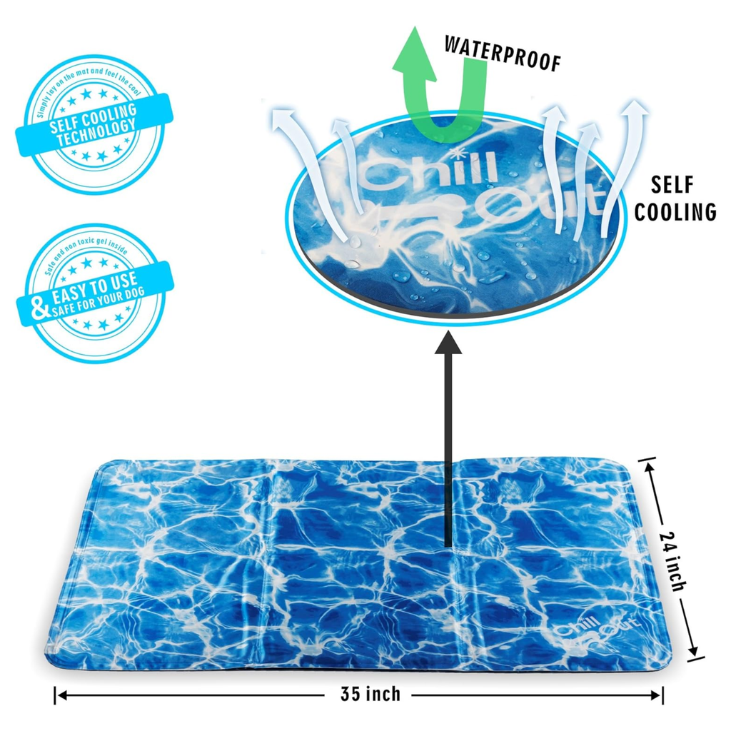 All For Paws Chill Out Always Cool Dog Mat - Large