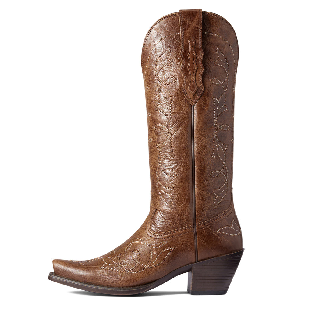 Ariat Ladies Heritage D Toe StretchFit Western Boot - Dark Tan