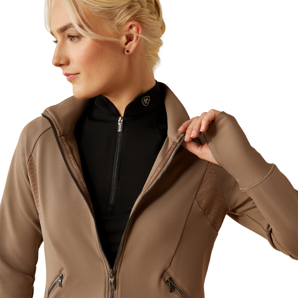 Ariat Ladies Bellatrix Full Zip Sweatshirt - Brick Brown
