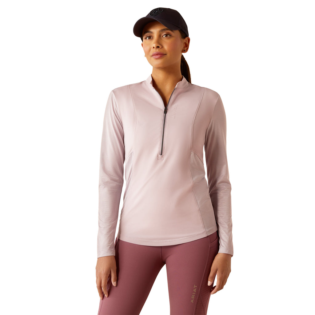 Ariat Ladies Breathe 1/2 Zip Baselayer - Sea Fog