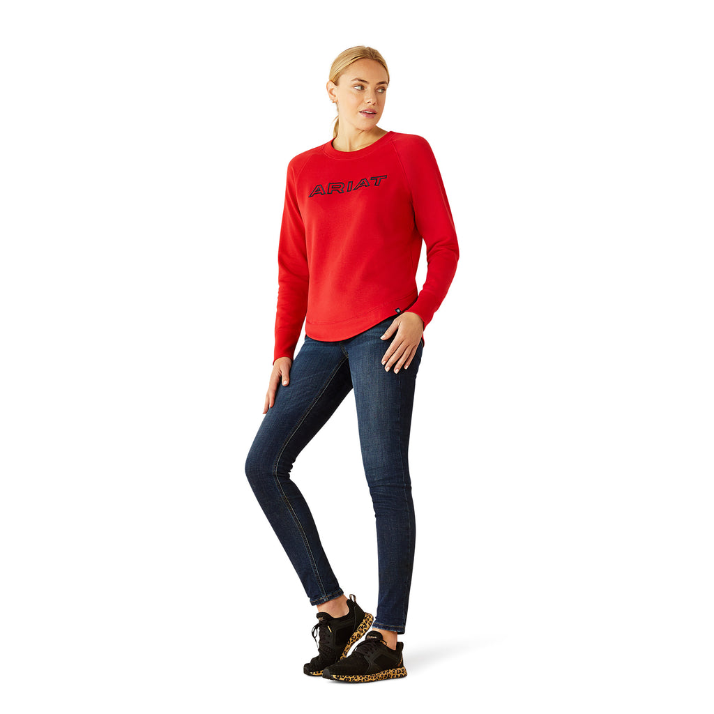 Ariat Ladies Benicia Team Sweatshirt - Red