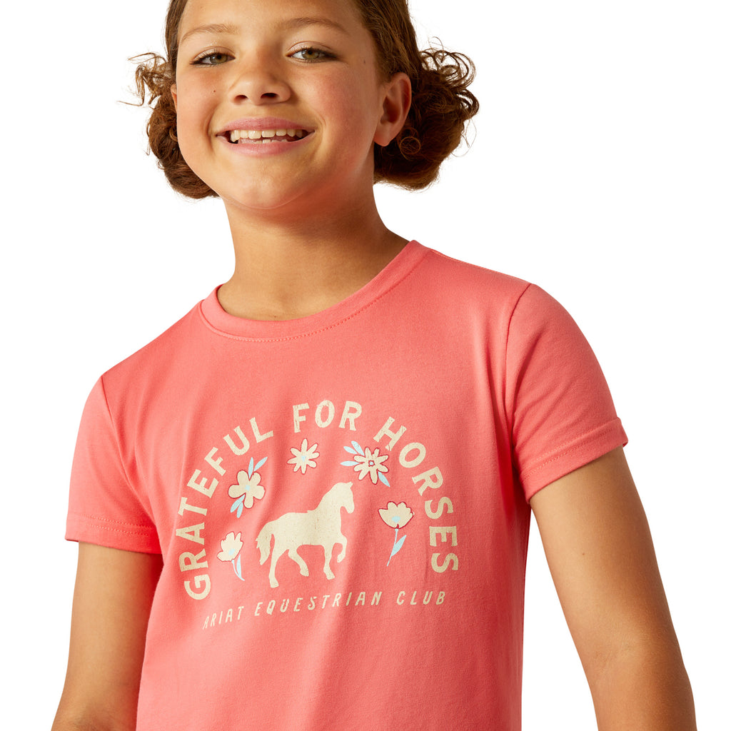 Ariat Youth Grateful T-Shirt - Coral Paradise