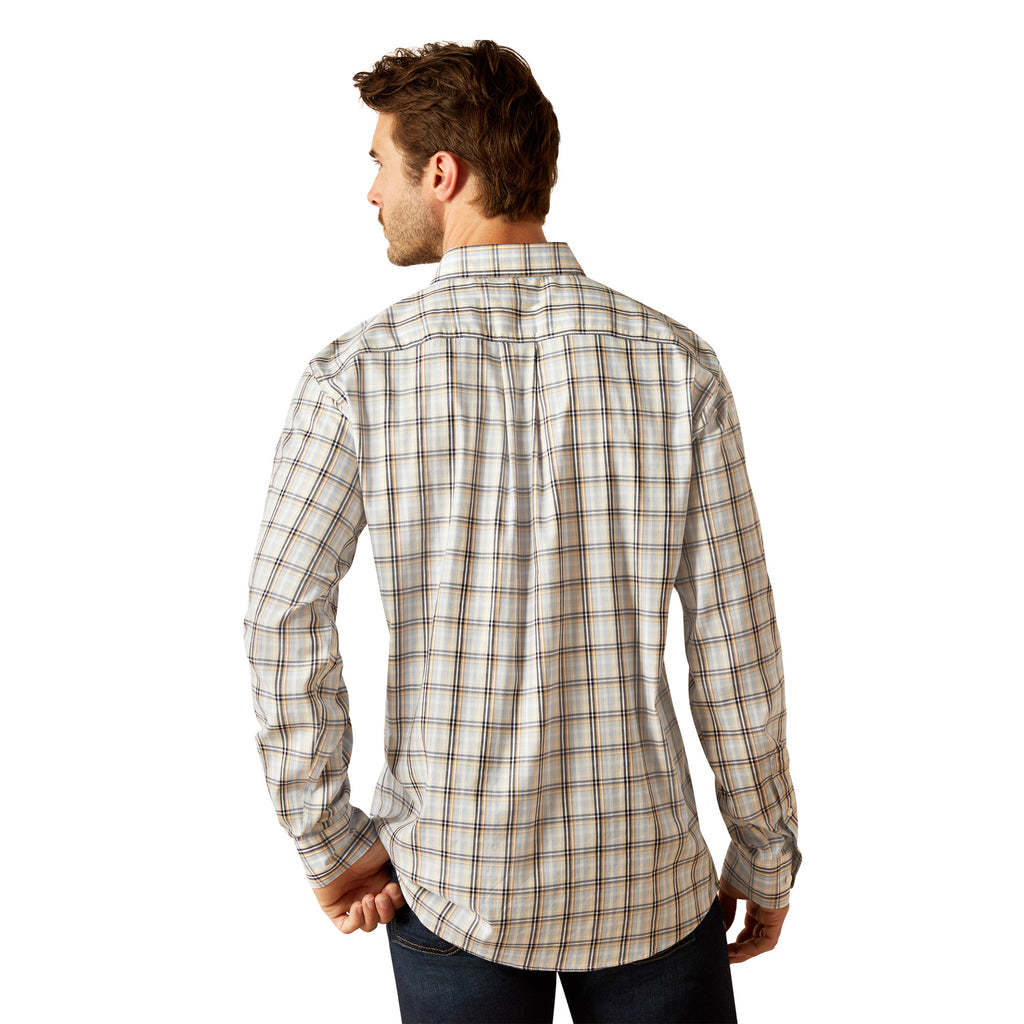 Ariat Mens Napa Shirt - Chambray Blue Plaid