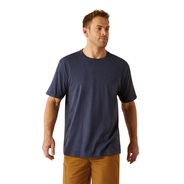 Ariat Mens Rebar Cotton Strong Standard T-Shirt - Navy Heather