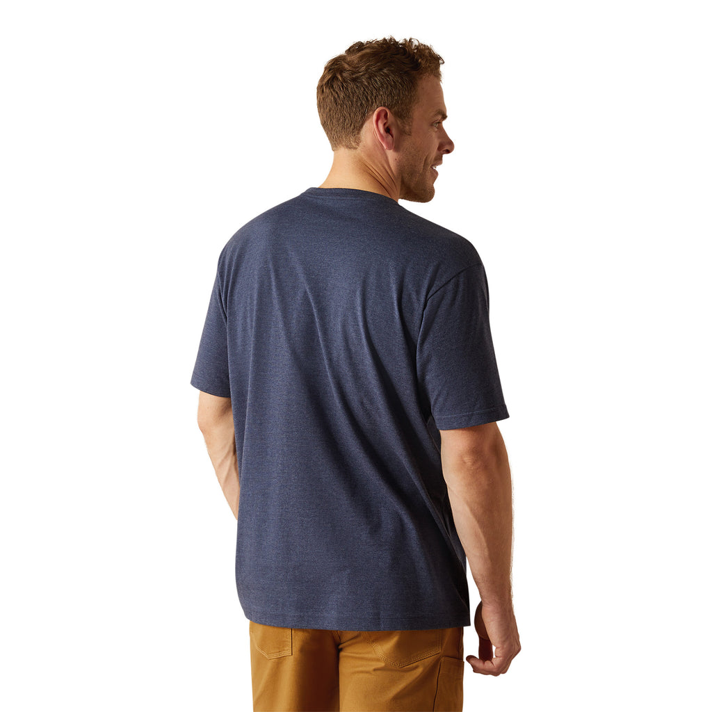 Ariat Mens Rebar Cotton Strong Standard T-Shirt - Navy Heather