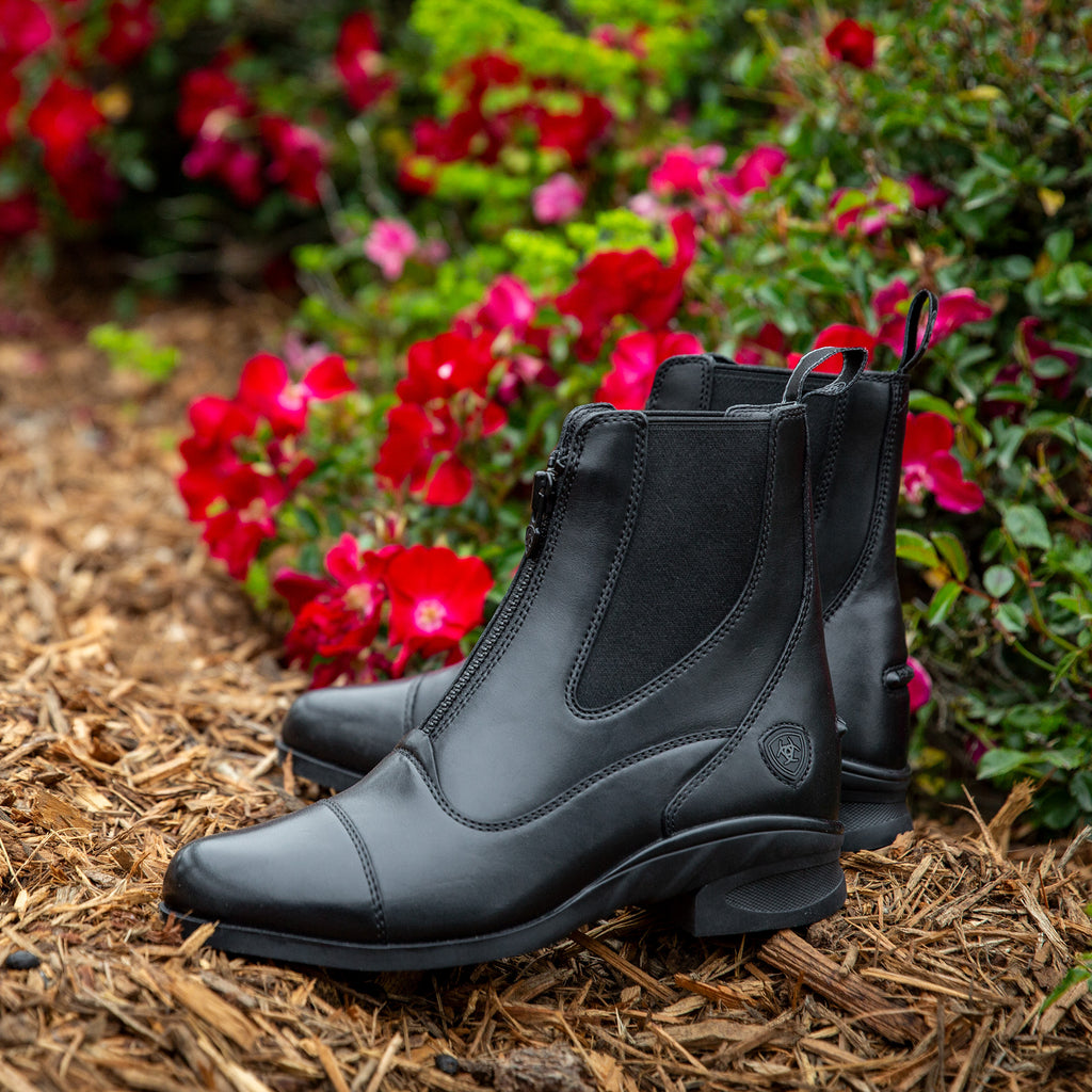 Ariat Ladies Heritage Zip Paddock Boot - Black