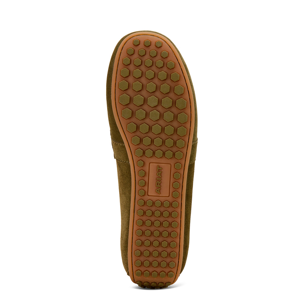 Ariat Selene Driving Moccasin - Dark Olive Suede
