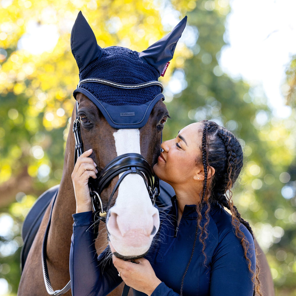 LeMieux Essence Acoustic Fly Hood - Navy