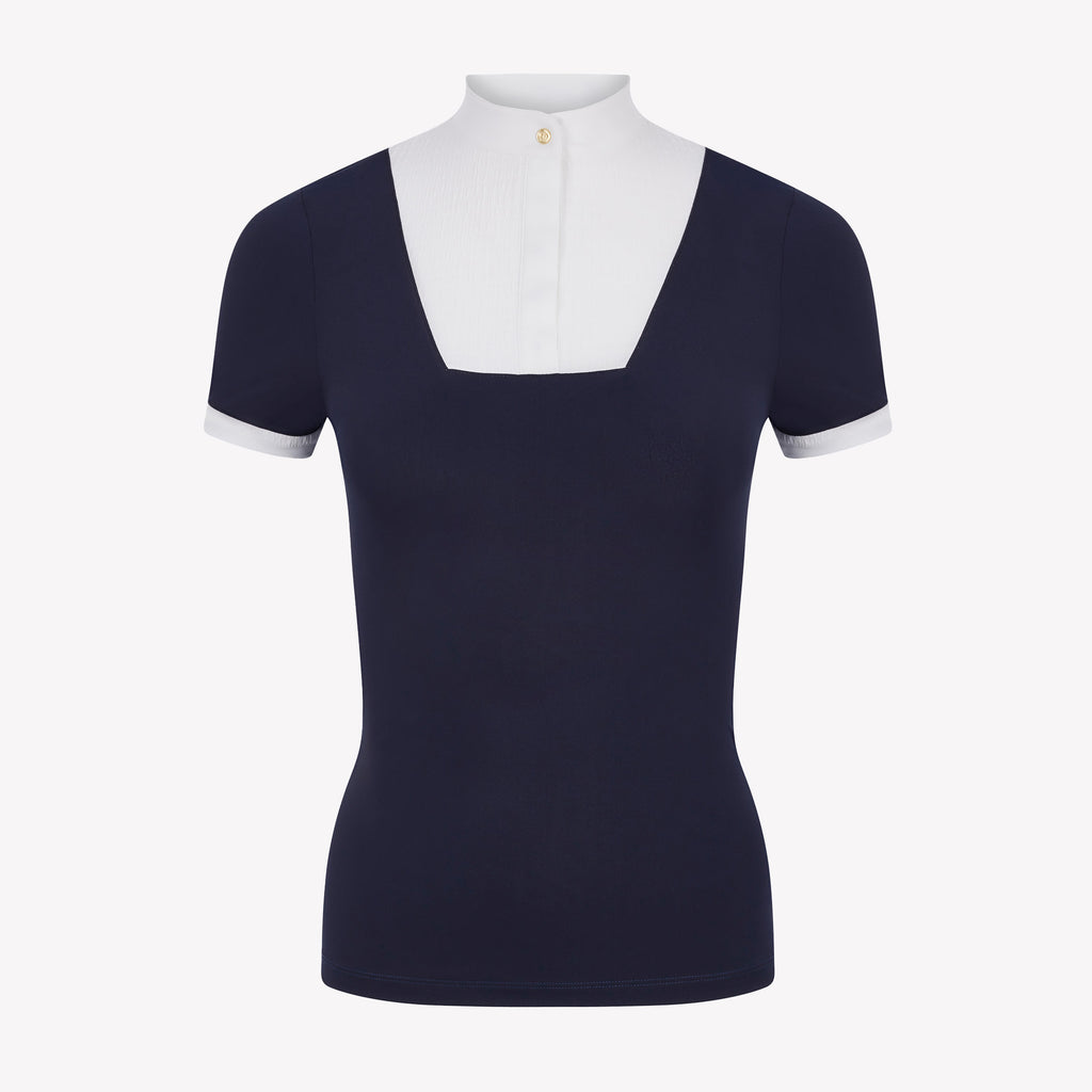 LeMieux Sophia Short Sleeve Show Shirt - Navy