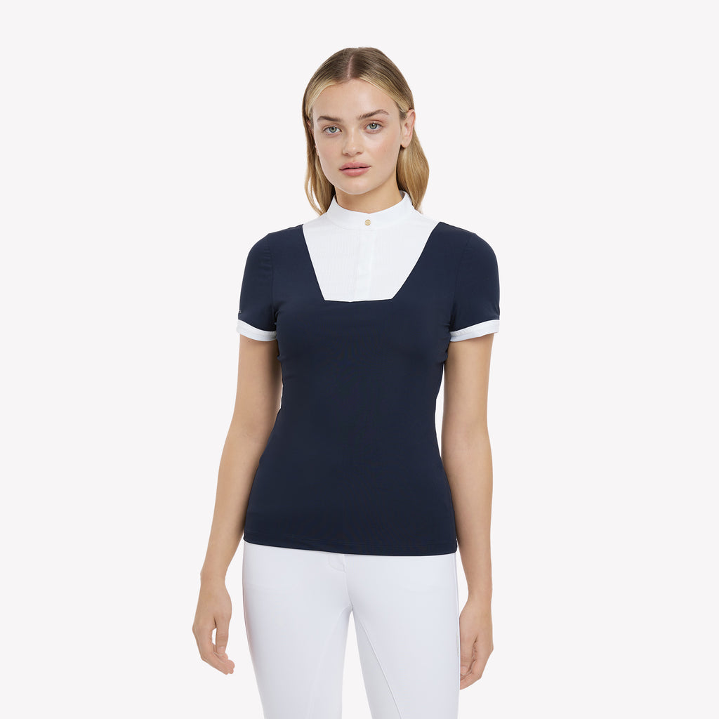LeMieux Sophia Short Sleeve Show Shirt - Navy