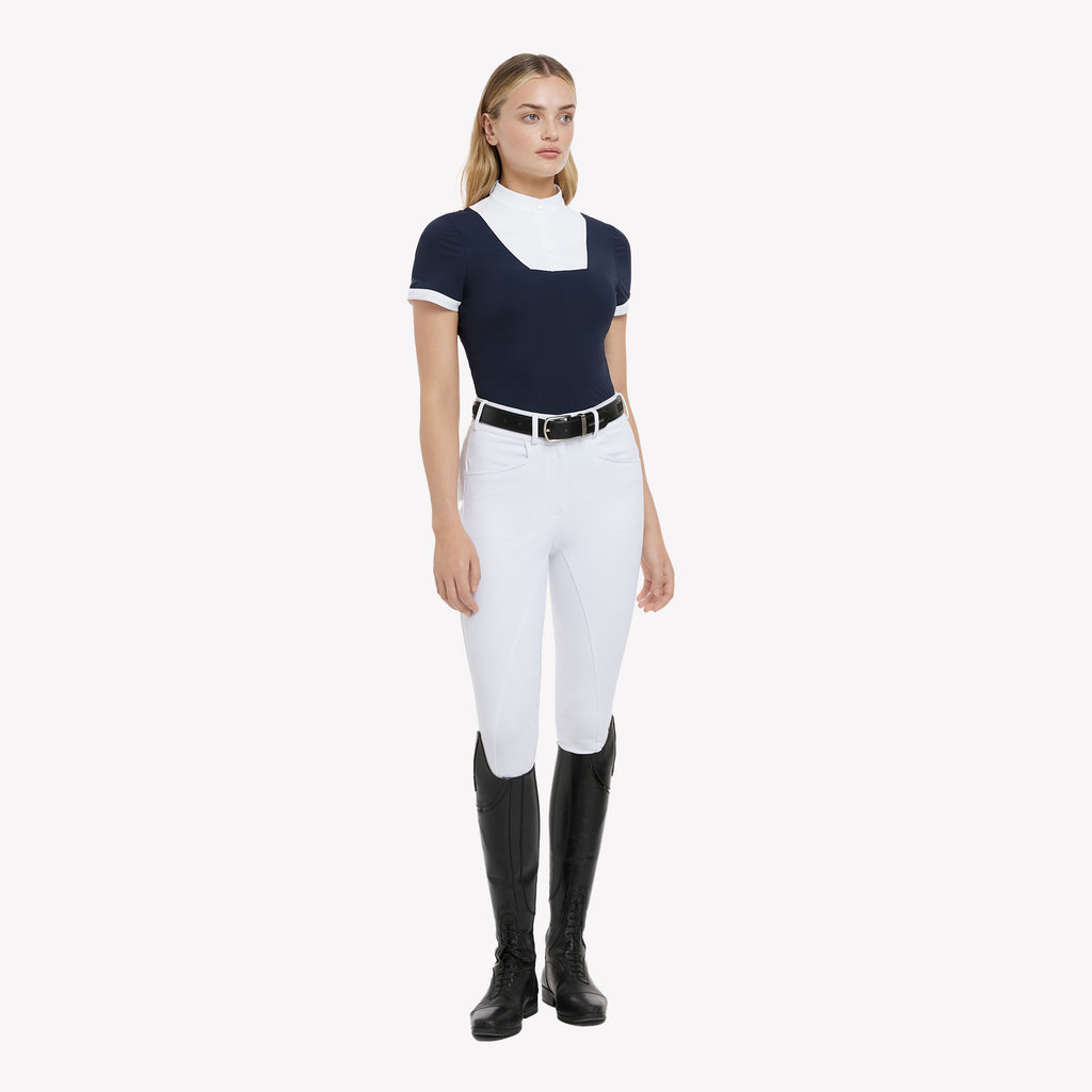 LeMieux Sophia Short Sleeve Show Shirt - Navy