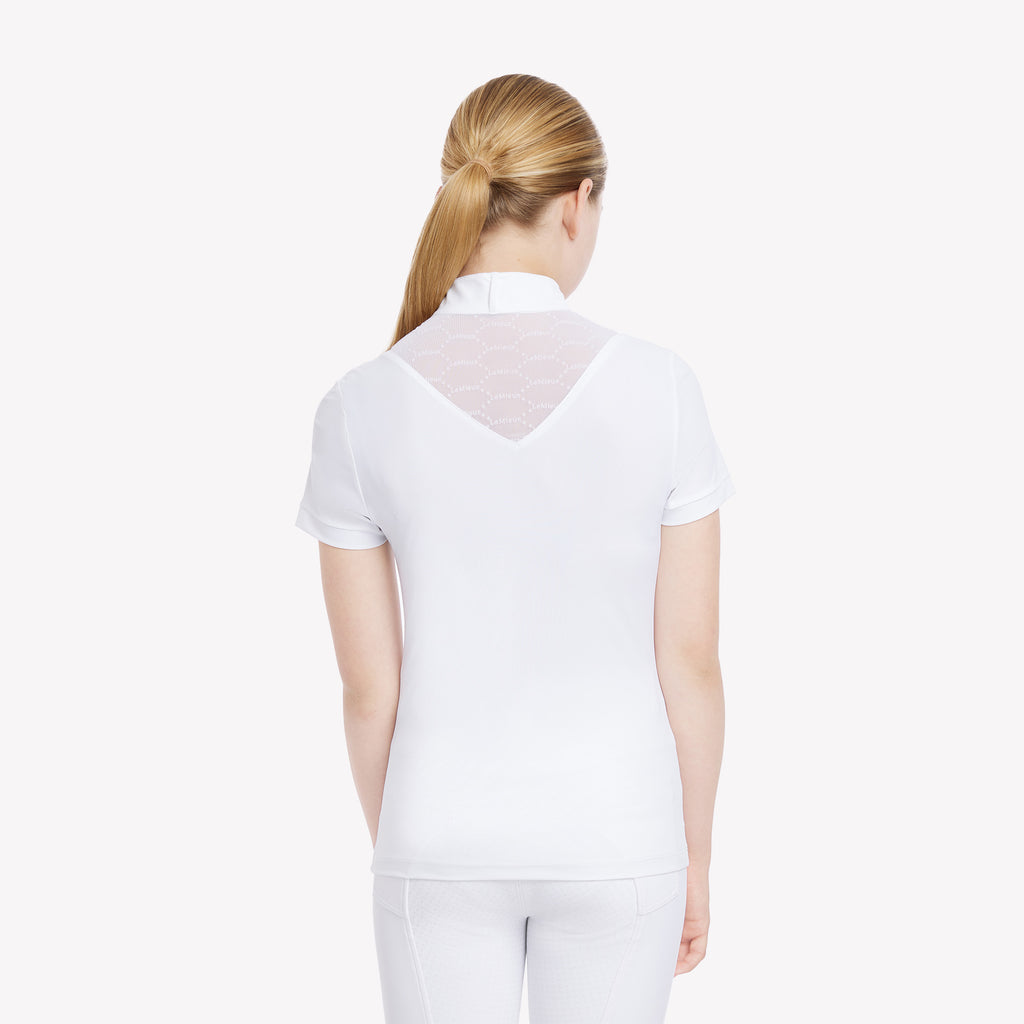 LeMieux Young Rider Eva Short Sleeve Show Shirt - White