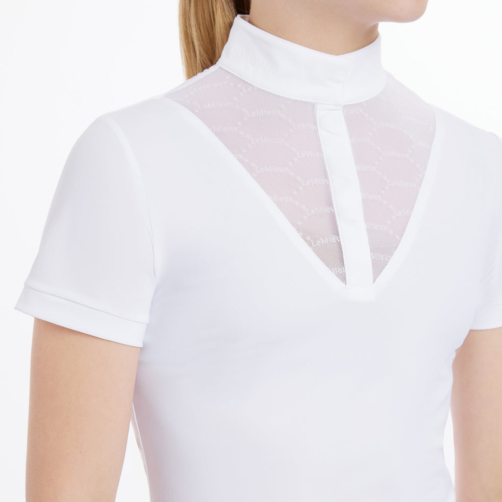 LeMieux Young Rider Eva Short Sleeve Show Shirt - White
