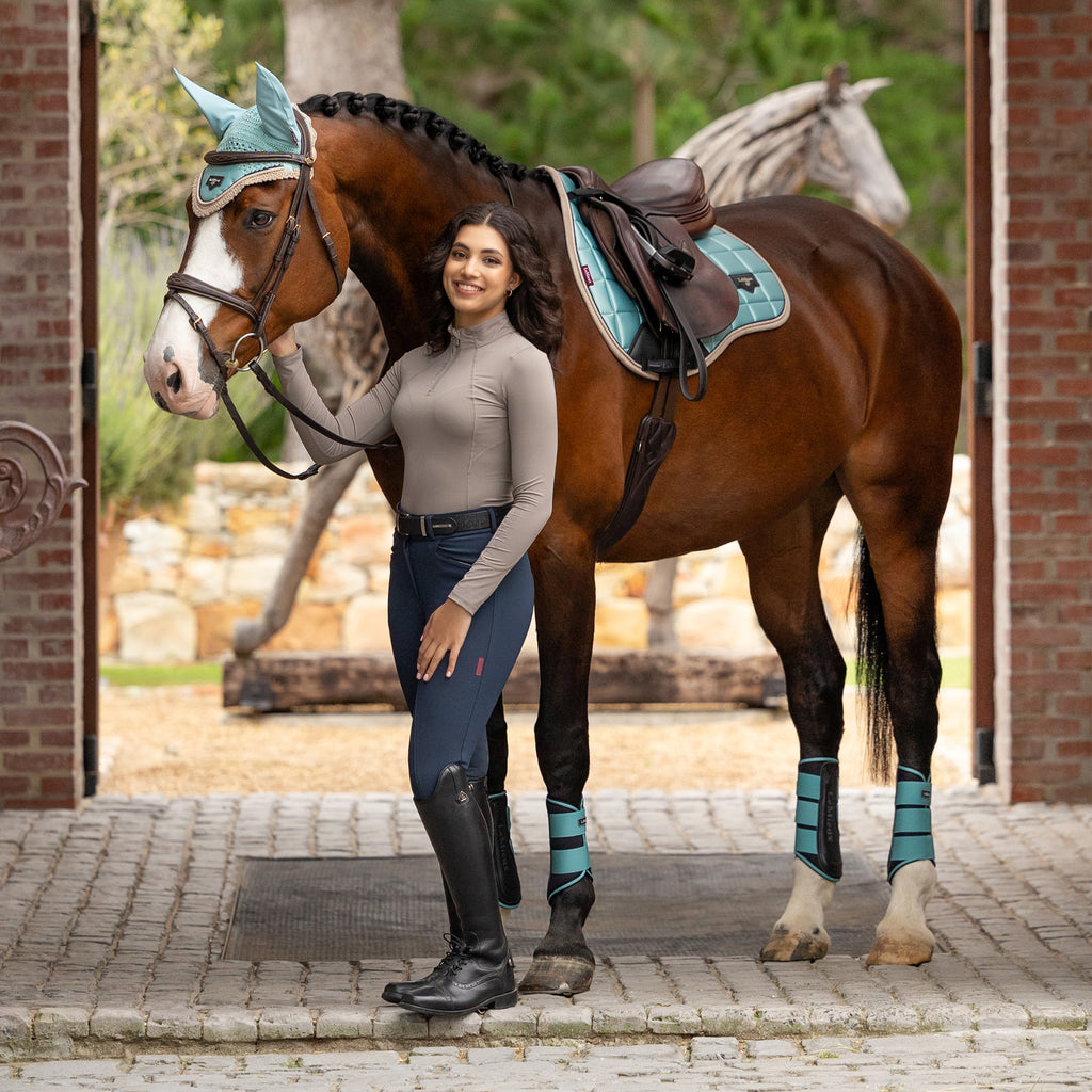 LeMieux Suede Dressage Square - Lagoon
