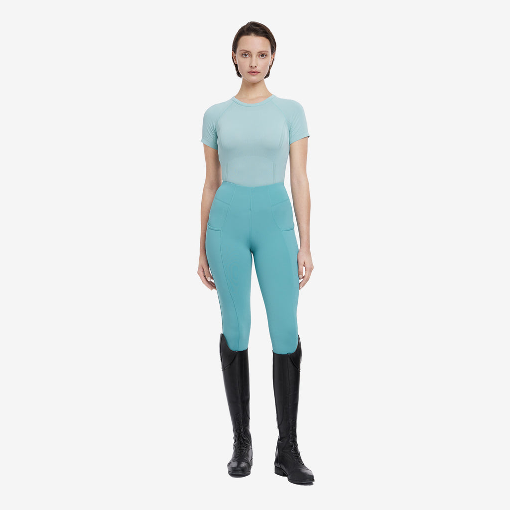 LeMieux Britney Seamless Short Sleeve Top - Aqua