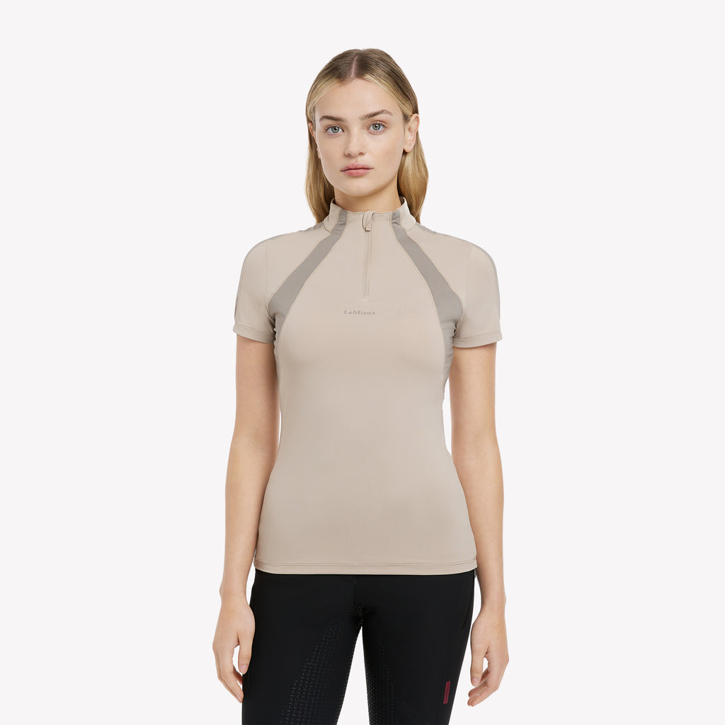 LeMieux Maria Mesh Short Sleeve Baselayer - Almond