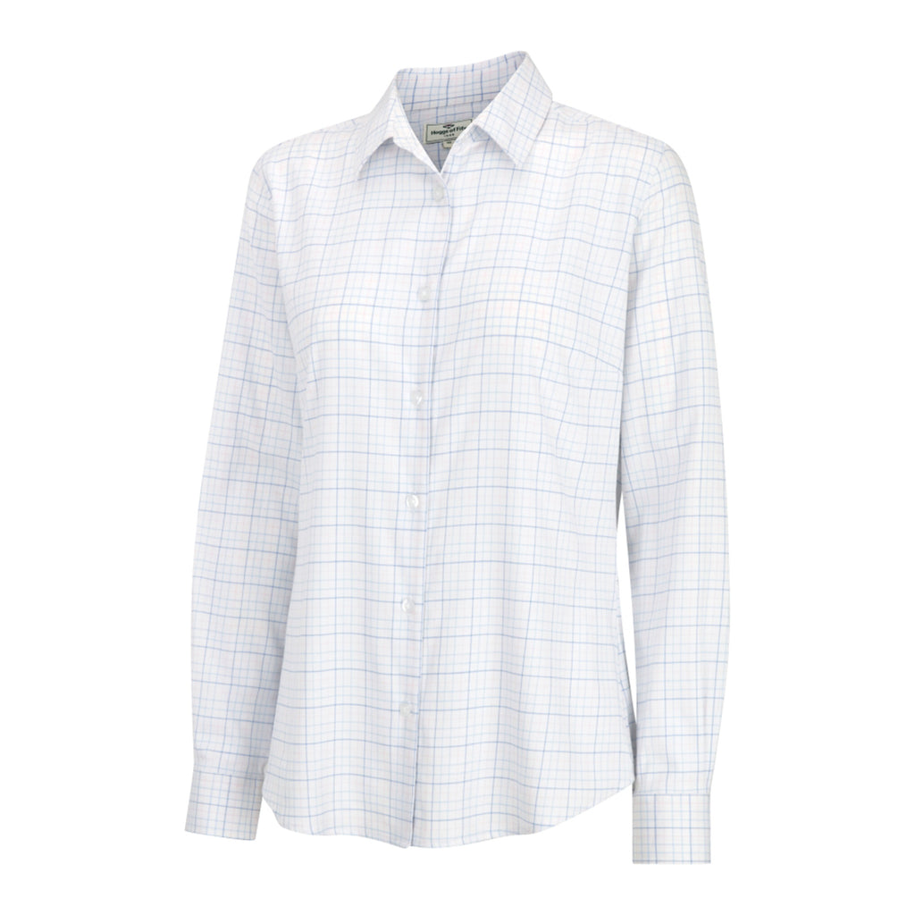 Hoggs of Fife Ladies Callie Twill Shirt - White/Green/Yellow/Red